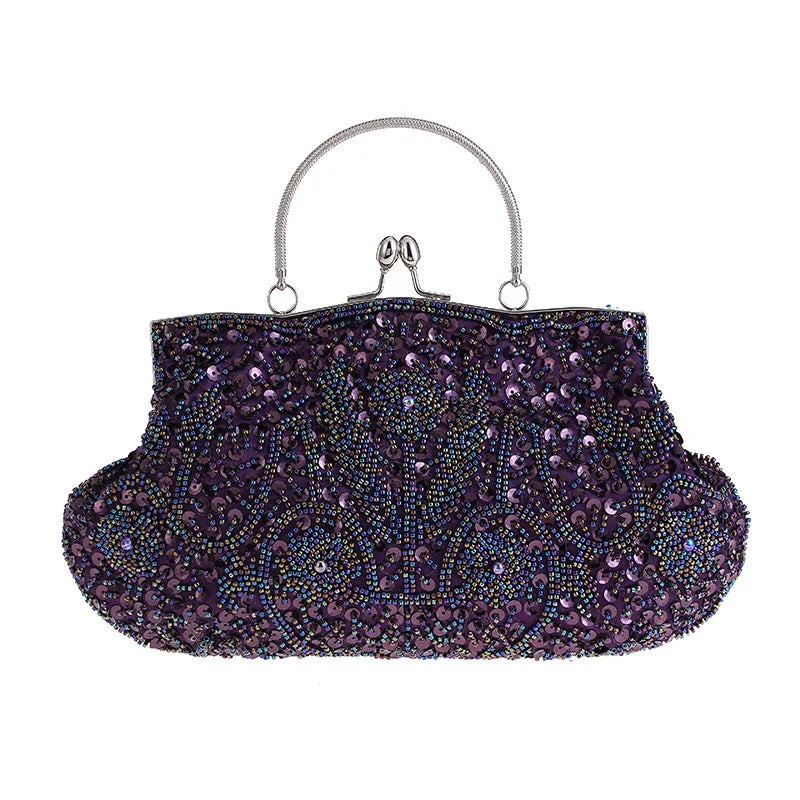 Bolsa de design de lantejoulas para mulheres, grande capacidade, portátil, frisada, bolsa de casamento, acessórios de moda