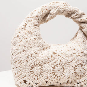 Bolsa de tecido oco com padrão, bolsas de praia boêmia para mulheres, conjunto de crochê, acessórios de praia femininos, Trav Must Haves (padrão aleatório)