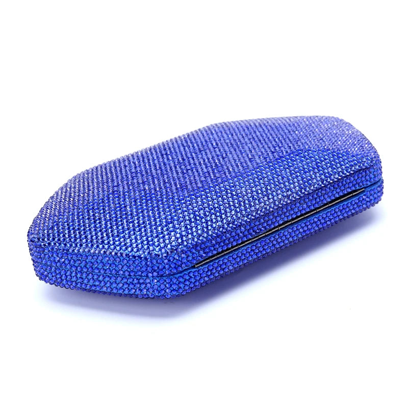 Mulheres vermelho/azul/rosa pedras sacos de noite strass pequeno dia embreagem bolsa ombro corrente festa casamento bolsas para bolsa feminina