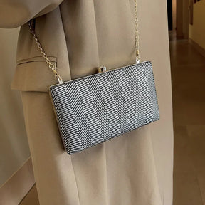 Elegante jantar saco de embreagem bolsa de ombro feminino brilhante grampo de cabelo pequena caixa de maquiagem nova 2025 tendência da moda