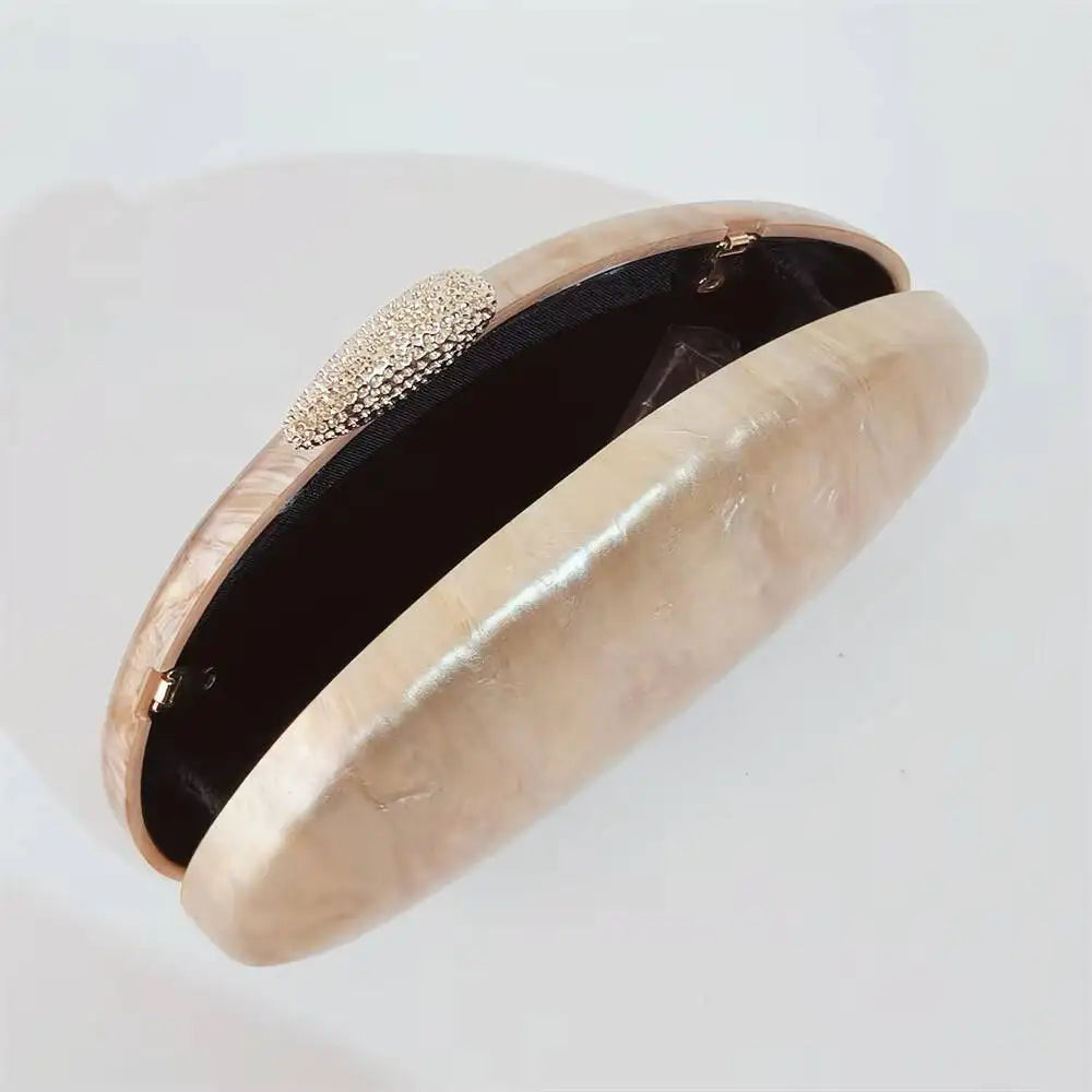 Oval areia nu pérola acrílico caixa feminina saco do mensageiro bolsa de casamento europeu elegante noite bonito verão pro casual saco embreagem