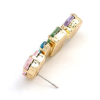 Moda personalidade menina strass gota de água balançar brincos feminino elegante temperamento jóias acessórios