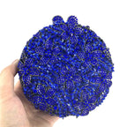 Boutique de fgg luz azul safira flor cristal sacos de noite para festa de casamento feminino strass bolsas nupcial saco de embreagem