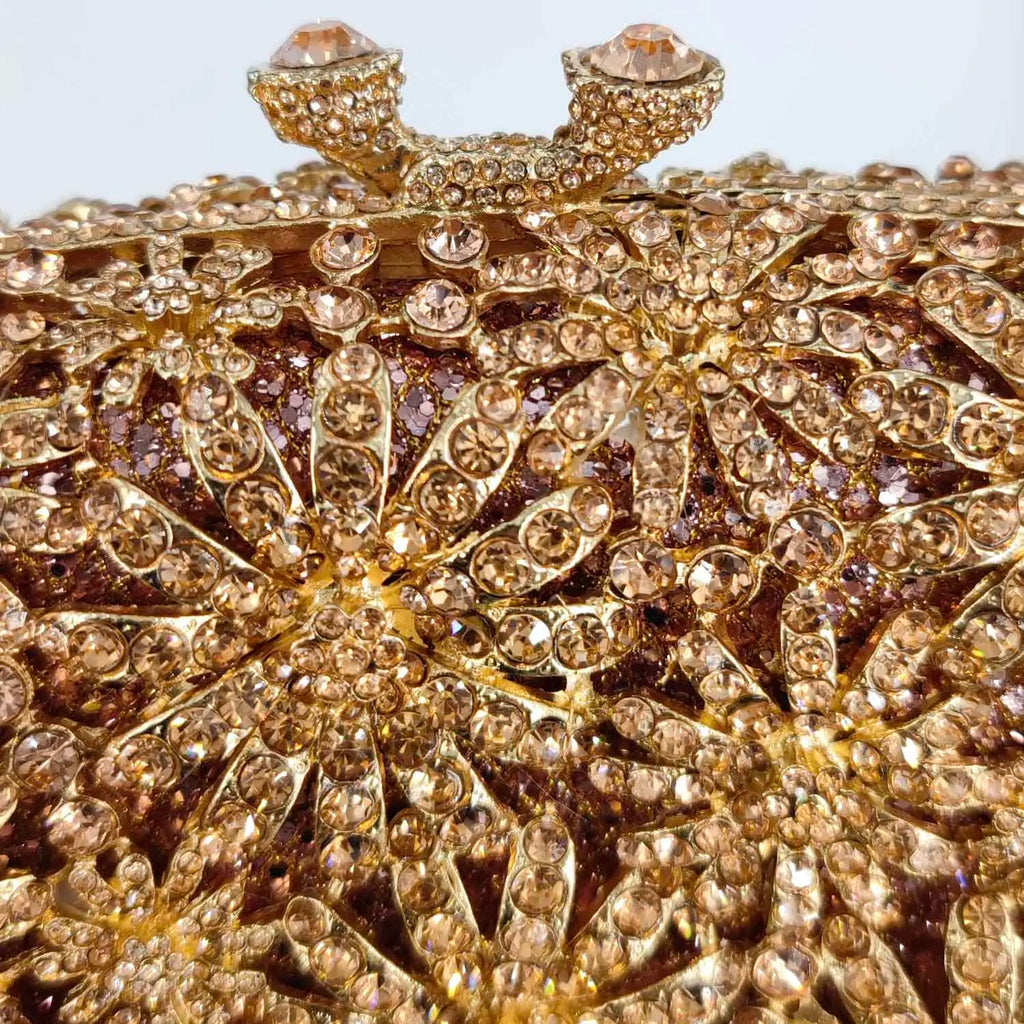 Boutique de fgg crisântemo flor sacos de noite e embraiagens feminino cristal embreagem festa casamento strass bolsas bolsas