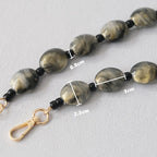Nova Moda Mulher Saco Acessório Destacável Vintage Grey Bead Cadeia Acrílico Bag Corda Strap Mulheres Bolsa Ombro Handle Chains
