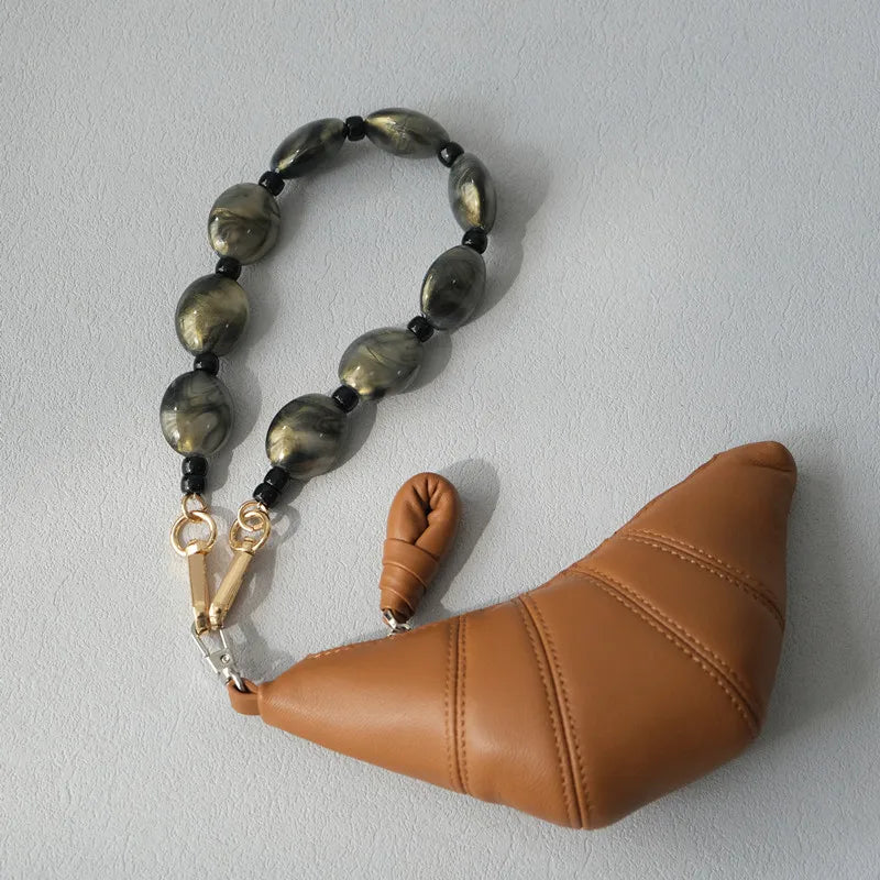 Nova Moda Mulher Saco Acessório Destacável Vintage Grey Bead Cadeia Acrílico Bag Corda Strap Mulheres Bolsa Ombro Handle Chains
