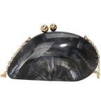 Bolsa de mão de noite acrílica em formato irregular, bolsa de mão luxuosa brilhante para mulheres, bolsa para vestido de festa de coquetel