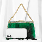 Bolsa Clutch Plumas Menurra