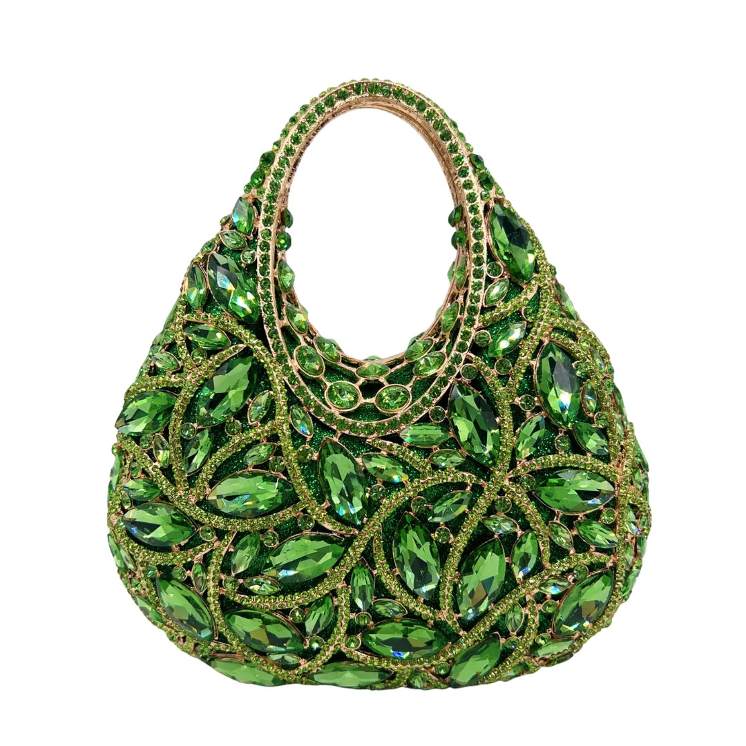 Bolsa de Noite Vintage Verde Oliva em Cetim com Alça Superior, Clutch Elegante para Casamento e Festa, Venda Quente 2025