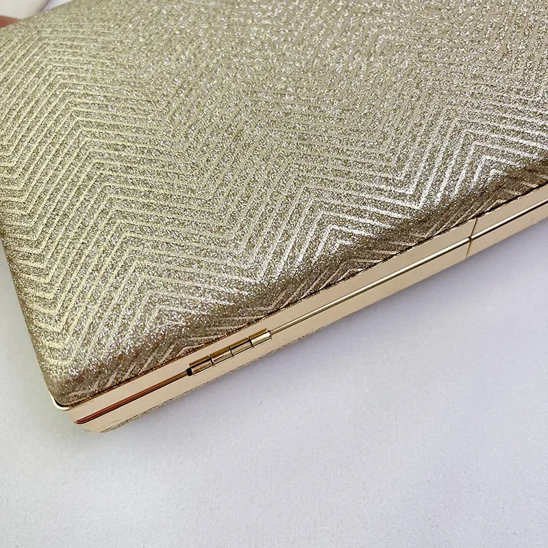 Elegante jantar saco de embreagem bolsa de ombro feminino brilhante grampo de cabelo pequena caixa de maquiagem nova 2025 tendência da moda
