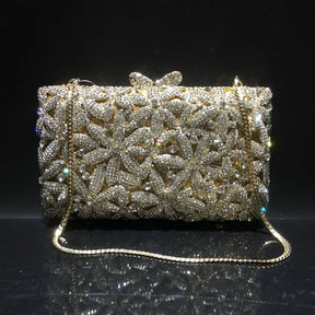 Diamante vazio metal cristal jantar saco diamante embreagem diamante brilhante cristal-incrustado noite saco de embreagem cartera de fiesta