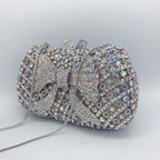 Diamante com cristal dia embreagem senhora carteira festa banquete bolsa de casamento senhora casual corrente cruz corpo saco sacos de ombro para festa