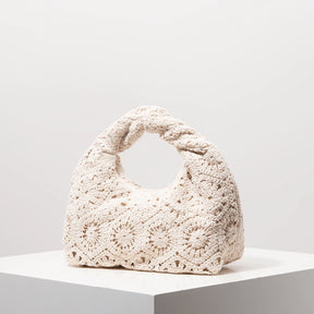 Bolsa de tecido oco com padrão, bolsas de praia boêmia para mulheres, conjunto de crochê, acessórios de praia femininos, Trav Must Haves (padrão aleatório)