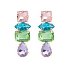 Moda personalidade menina strass gota de água balançar brincos feminino elegante temperamento jóias acessórios