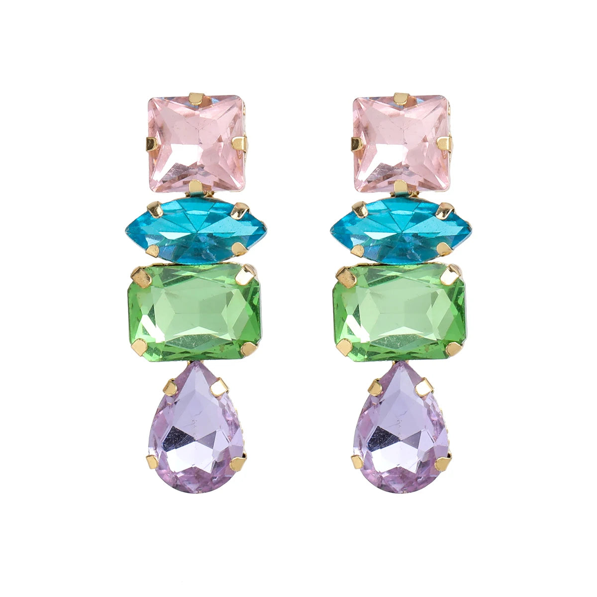 Moda personalidade menina strass gota de água balançar brincos feminino elegante temperamento jóias acessórios