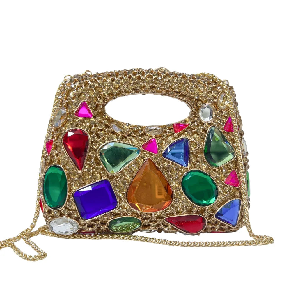 Mais novo saco de embreagem cristal strass noite bolsa fino ajuste para telefone/cartões feminino minimalista bolsa ombro luxo festa saco