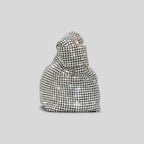 Alça strass nó sacos de noite prata cristal alça superior saco para mulheres bolsas e bolsas luxo designer bolsa tote