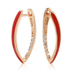Kinel-Brincos Esmaltados para Mulheres e Meninas, Joias Eardrop, Festa de Casamento, Zircão Natural, Cor Rosa Dourada, Cor Vermelha, Nova Moda, 585