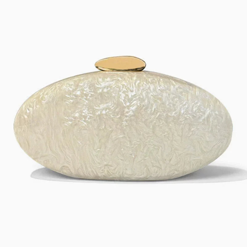 Nova moda acrílico brilhante jantar saco de mão saco de ombro em forma de ovo de ganso crossbody saco