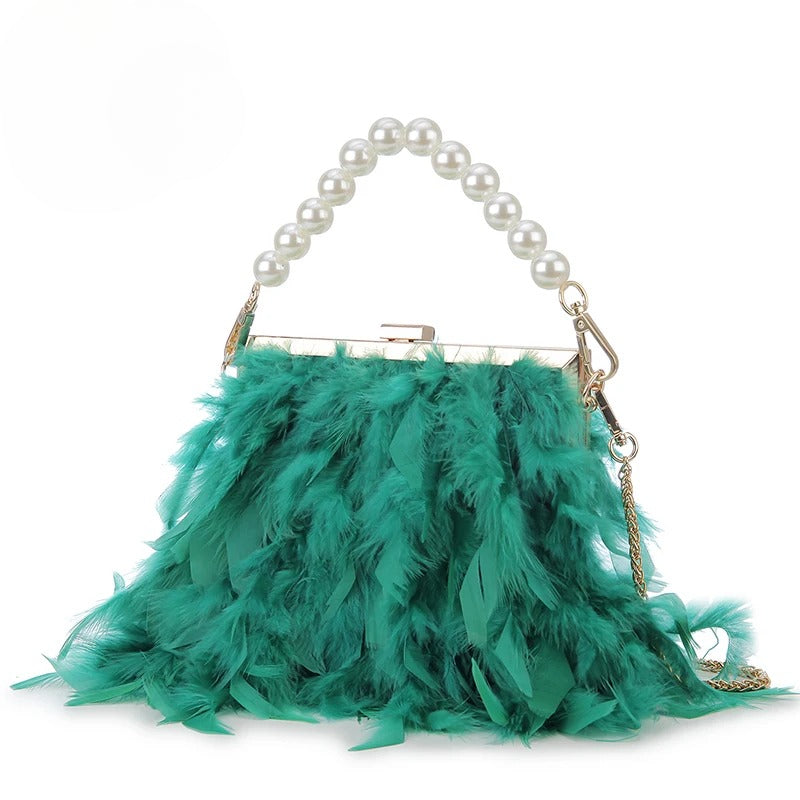 Bolsa Clutch Plumas Pacaya