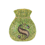 Bouotique de fgg (em estoque) dólares dinheiro bolsa de embreagem feminina cristal bolsas noite festa casamento cocktail minaudiere bolsas