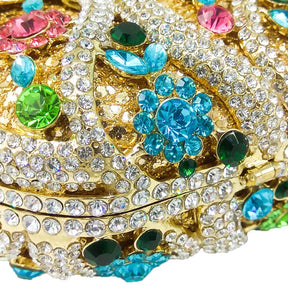 Boutique de fgg elegante feminino flor bolsas de noite cristal bolsa embreagem formal festa casamento nupcial strass bolsa embreagem