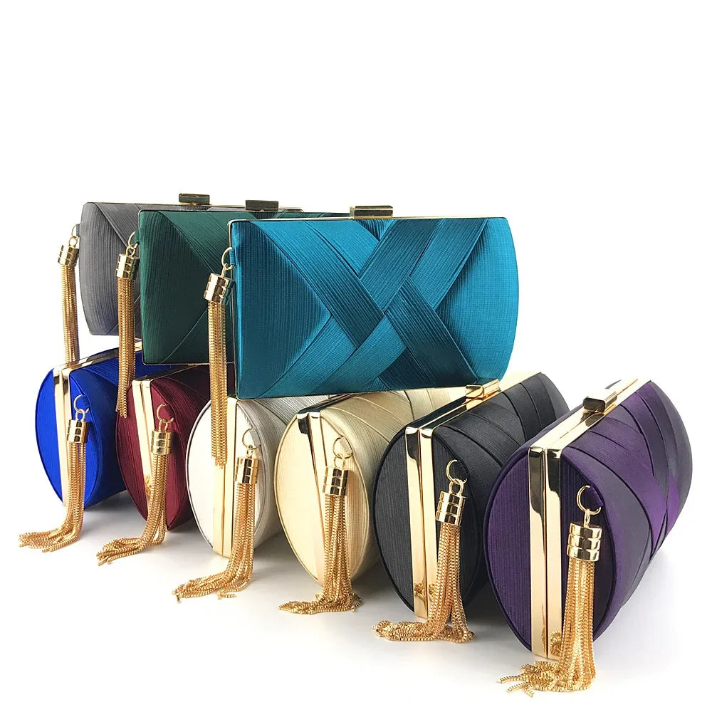 2024 nova moda feminina sacos de noite borla senhoras bolsa embreagem ombro corrente festa casamento bolsas sacos