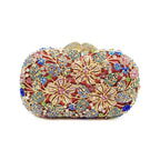 Mulheres saco de festa à noite diamantes elegante embreagem cristal luxo nupcial festa casamento carteira bolsa flor bolsas cristal