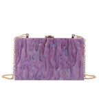 Moda na moda padrão de mármore acrílico saco de noite feminino crossbody bolsa de ombro único material duro da china continental