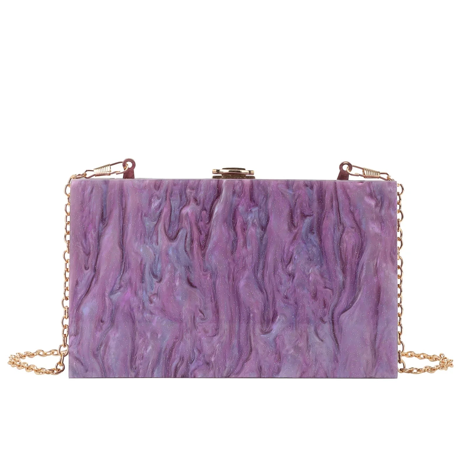 Moda na moda padrão de mármore acrílico saco de noite feminino crossbody bolsa de ombro único material duro da china continental