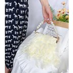 Bolsas de luxo para mulheres, bolsa de embreagem noturna, bolsa de ombro, corrente de pérolas, bolsa de casamento designer 12 cores