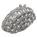 Boutique de fgg luz azul cristal sacos de embreagem para mulheres pavão noite bolsa nupcial casamento strass minaudiere bolsas saco