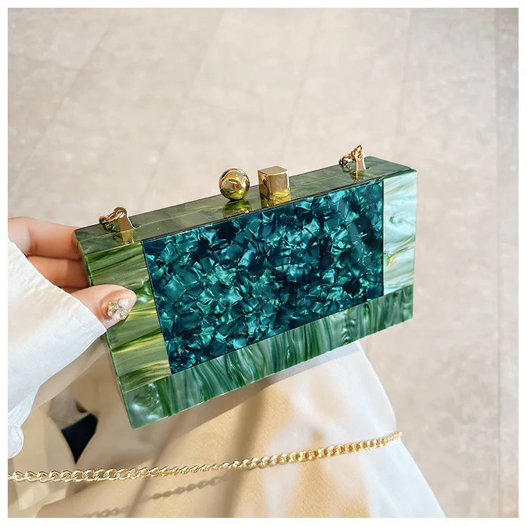 Casamento nupcial ombro crossbody saco feminino senhora bolsas de luxo marca acrílico sacos noite festa rosa verde praia garras