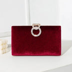 Luxo veludo saco de embreagem designer jantar vestido festa casamento banquete saco brilhante strass corrente bolsas elegante saco noite
