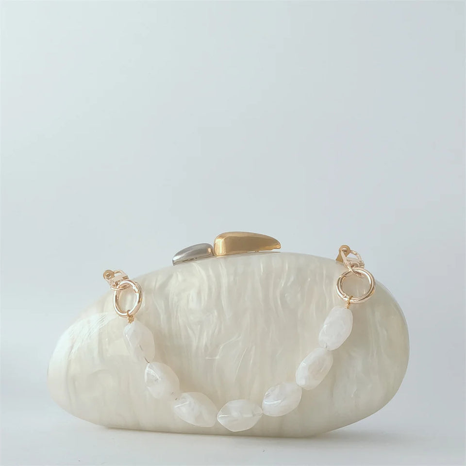 Feminino menina mármore pérola bege mini corrente bolsa de ombro moda feminina bolsa embreagem carteira casamento festa à noite uso diário trave