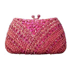 Forma de renda Y de luxo de alta qualidade, festa de casamento de diamante, sacola, bolsa de noite, embreagem de cristal