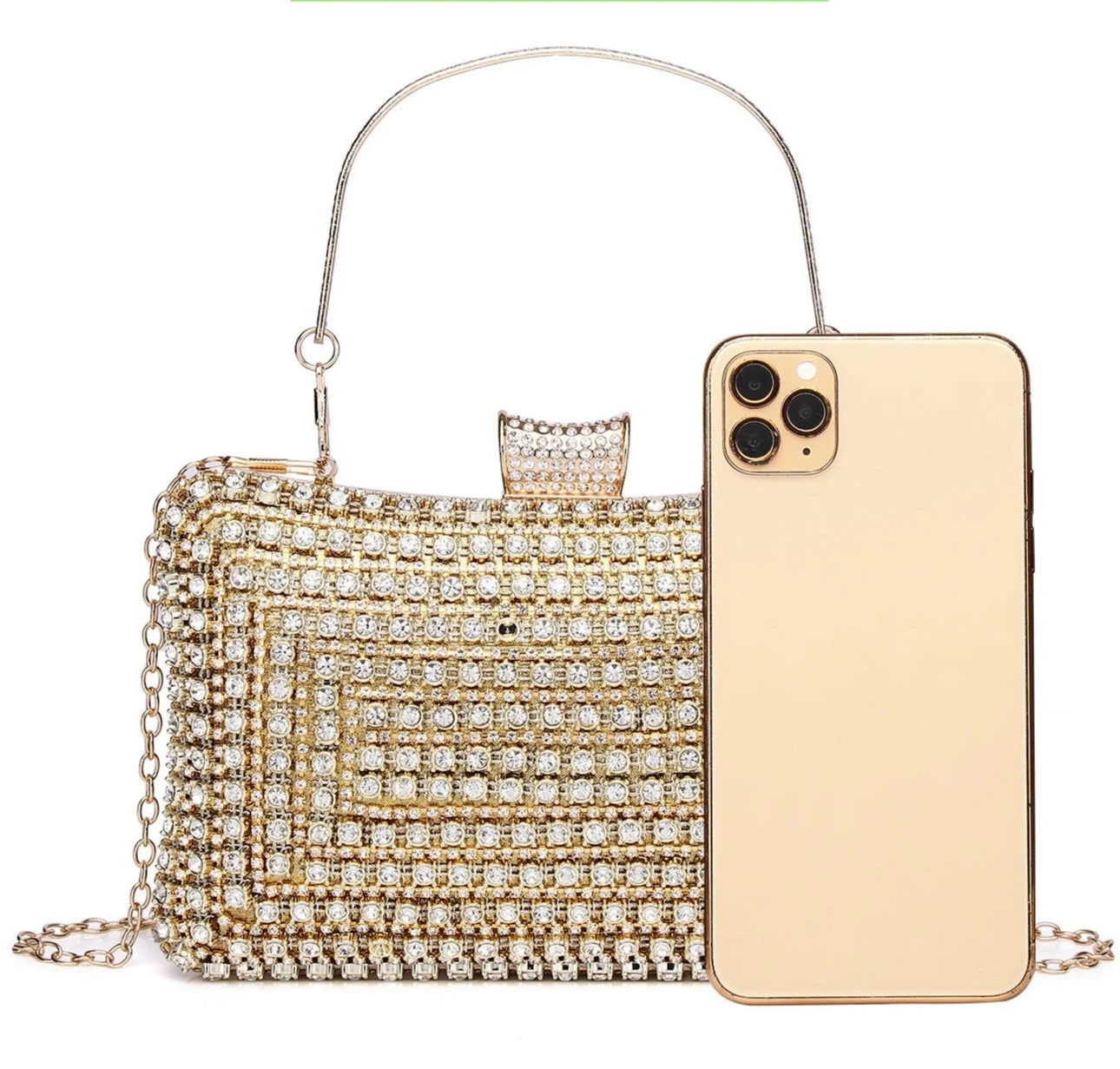 Bolsa Clutch Luxury Dress Prata/Gold