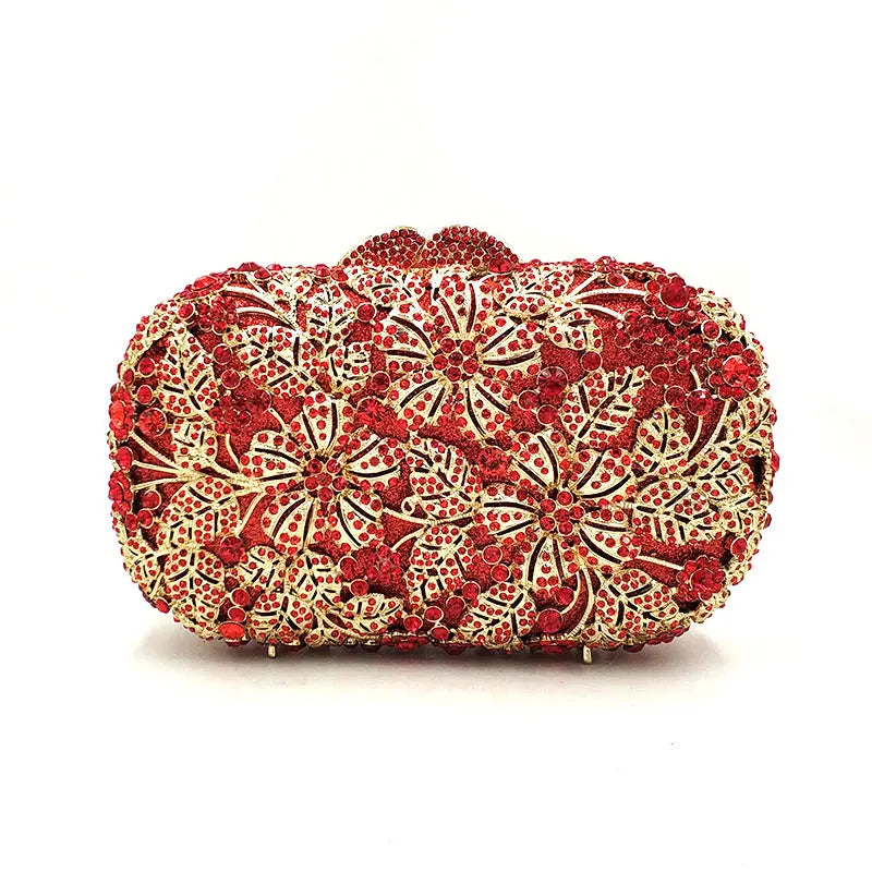 Mulheres saco de festa à noite diamantes elegante embreagem cristal luxo nupcial festa casamento carteira bolsa flor bolsas cristal