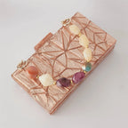 Grande brilhante ouro tecido acrílico bolsas e bolsas femininas perspex caixa embreagem noite crossbody longo mini feminino senhora pro nova aleta