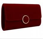 Bolsa de noite retrô de veludo para mulheres, pequena, sólida, dia, bolsas e bolsas, corrente de casamento, bolsa de ombro, jantar, carteira