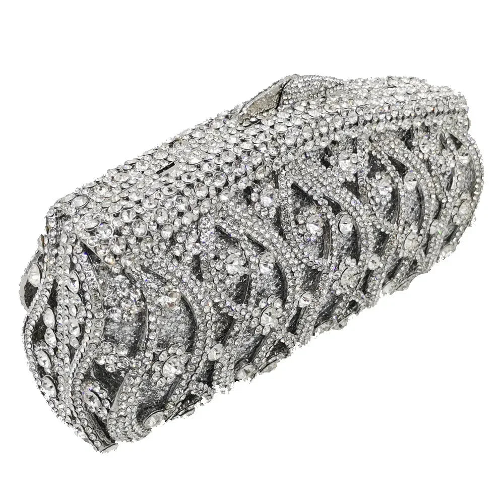 Bolsa De Diamante E Bolsa Para Mulheres, Embreagem De Metal, Sacos De Noite, Festa De Casamento, Cocktail, Boutique Fgg, Em estoque