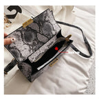 Nova marca de luxo designer bolsa feminina cobra padrão couro crossbody bolsas moda pequena bolsa ombro quadrado bolsa de ombro