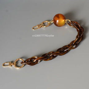 Alça de ombro acrílica para mulheres, corrente de resina chique, sólida ou mista de cores, caixa de telefone, bolsas mensageiro, cinto