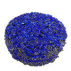 Boutique de fgg luz azul safira flor cristal sacos de noite para festa de casamento feminino strass bolsas nupcial saco de embreagem