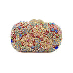 Mulheres saco de festa à noite diamantes elegante embreagem cristal luxo nupcial festa casamento carteira bolsa flor bolsas cristal