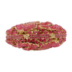 Rosa/branco cristal noite sacos de embreagem strass festa baile bolsas diamantes flor formal jantar bolsas para mulher minaudiere
