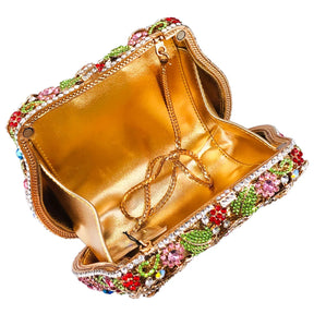 Boutique de fgg elegante feminino flor bolsas de noite cristal bolsa embreagem formal festa casamento nupcial strass bolsa embreagem