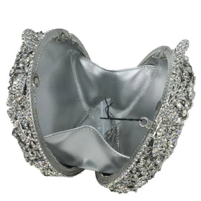 Boutique de fgg luz azul safira flor cristal sacos de noite para festa de casamento feminino strass bolsas nupcial saco de embreagem