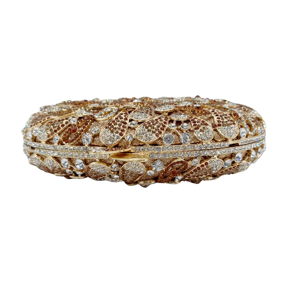 Luxo oco-para fora strass embreagem para mulheres mão-conjunto de cristal saco de festa de casamento noiva bolsa de noite minaudière (atacado) ​