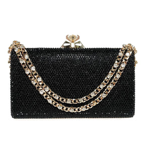 Bolsa de ombro feminina com diamante brilhante, bolsa de ombro para festa à noite, alça única, bolsa de casamento brilhante, versátil, material rígido